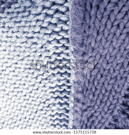Knitting Texture. Violet Sweater Background. Grey Texture Knitting. Scandinavian Clothes. Snowflake Fair Isle. Grey Fabric. White Scandinavian Background.