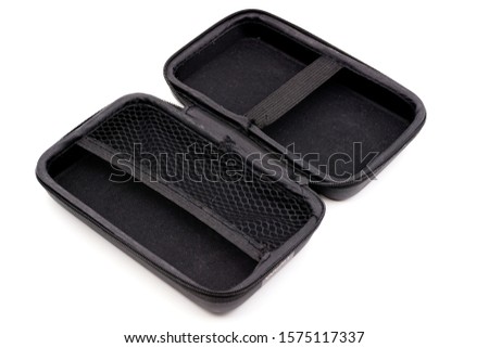 Black rectangular hard protective case 
