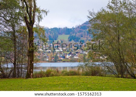 Lake Fuschlsee in the Salzkammergut, Austria.