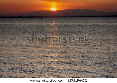 Sunset and sea, Spain, La Manga, Mar Menor