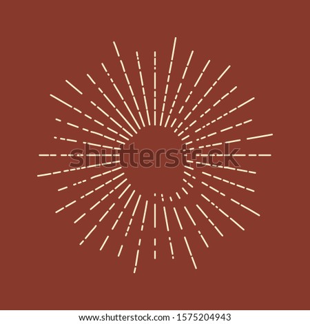 Star Beams Linear Rays Poster Abstract Sunburst and Rays of Sun