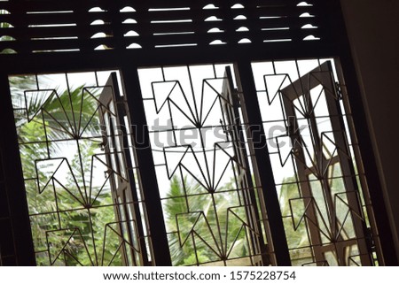 Traditional window art for home with wood