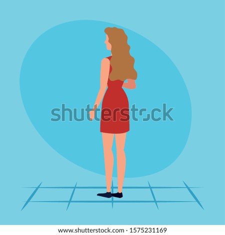 Avatar woman design, Girl female person people human and social media theme Vector illustration