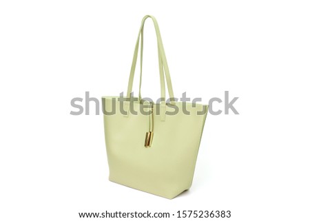 Large purse handbag isolated on white background