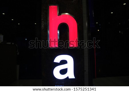 3D colorful illuminated led box letters and designs