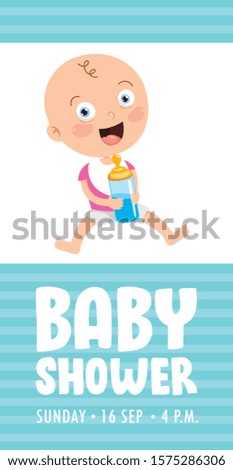 Greeting Invitation Card For Baby Shower Event