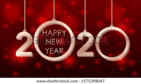 Happy new year background design for 2020 illustration