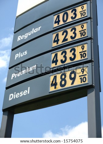 Gas Price sign $4