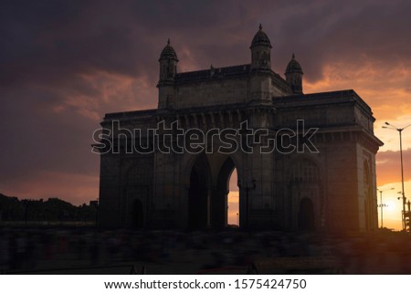 Mumbai City Gate. India. Sunset