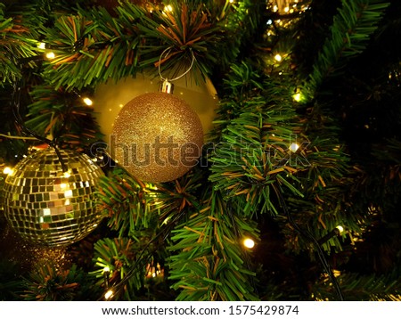 Christmas tree decoration ball of the year 2020 has green as a background