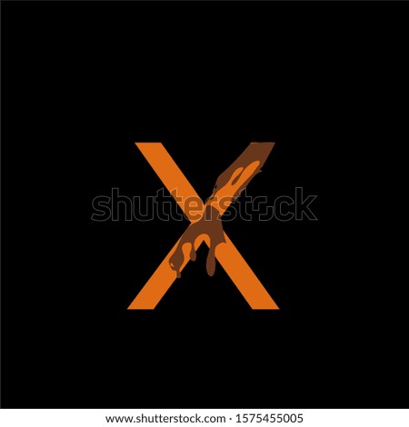 Letter X chocolate logo design template