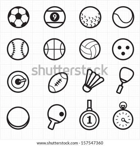 Sport black icons
