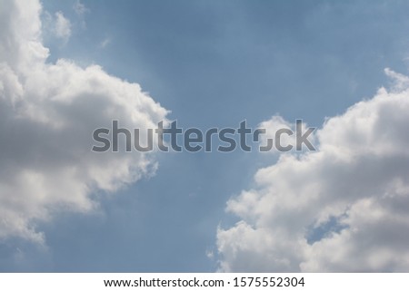 Clear blue sky and white clouds summer background