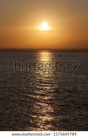 Sunset and sea, Spain, La Manga, Mar Menor