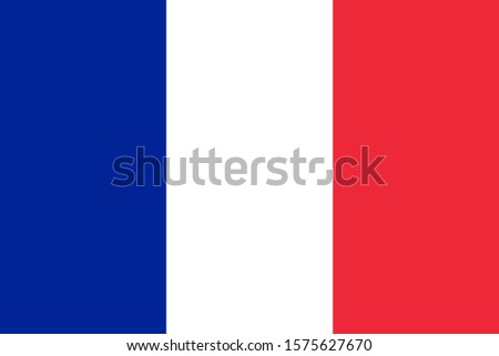 France Flag. Official flag of France. Vector illustration.