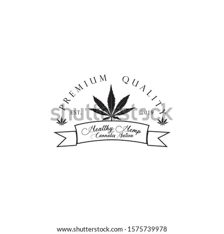 classic cannabis leaf logo vintage for healthy or medicine brand concept