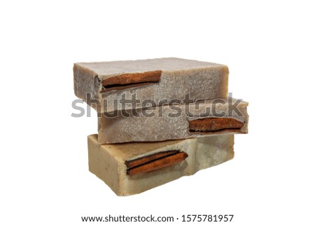 Bars of soap with cinnamon