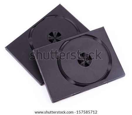 Dvd box on isolate white background