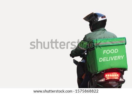 Food delivery service picture isolated on white background 