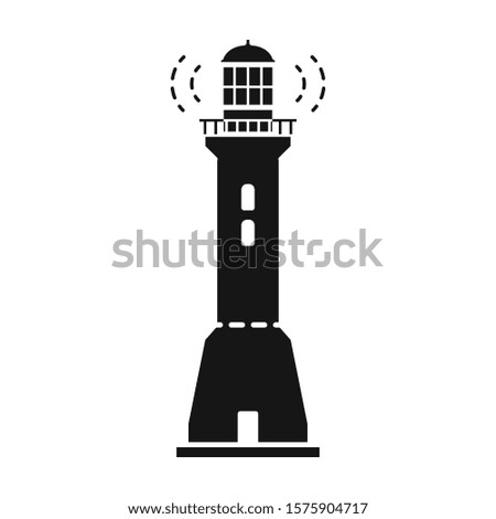 Lighthouse vector icon.Black vector icon isolated on white background lighthouse.