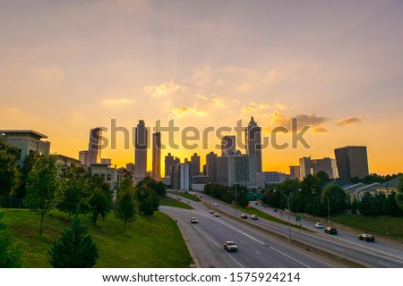Atlanta City Skyline from the Jackson Street Bridge