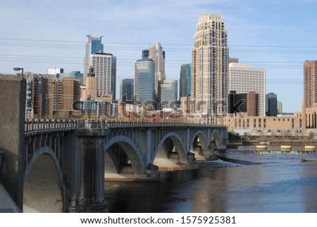 Minneapolis skyline across the Mississippi River