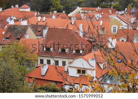 The roofs of beautiful Prague, Chech Republic