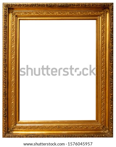 Frame baguette isolated decor gold vintage interior Royalty-Free Stock Photo #1576045957