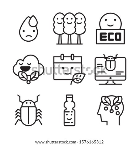 Simple Set of Eco Related Vector Line Icons. Contains such Icons as Electric Car, Global Warming, Forest, Organic Farming and more. Editable Stroke.