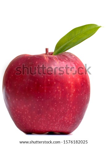 Red apple on white background Royalty-Free Stock Photo #1576182025