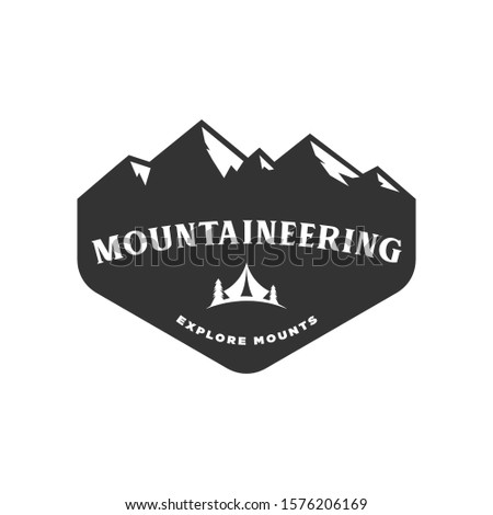 mountaineering logo, icon and template