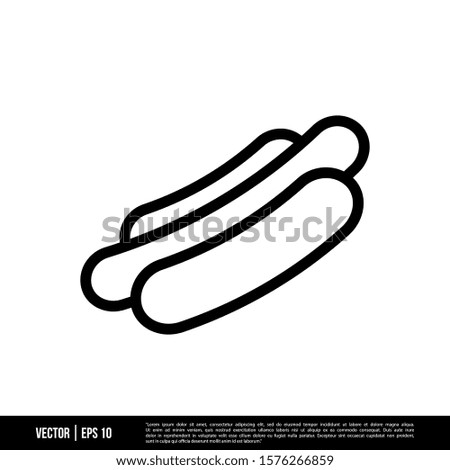 The best Hotdog icon vector, illustration logo template in trendy style. Suitable for many purposes.