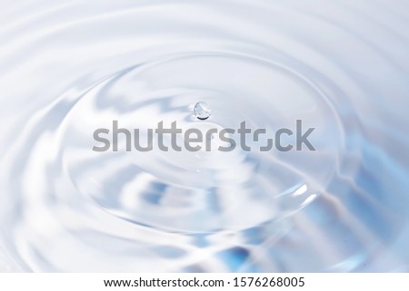 Water drops falling on water surface