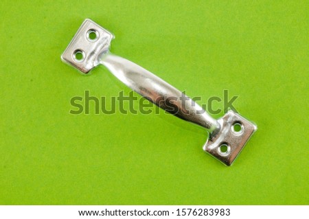 Photo picture of Metal case handle Aluminium background,