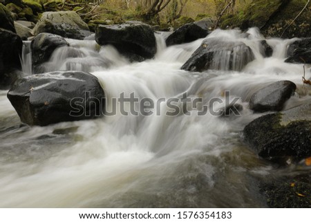 A river running over a rocky terrain
