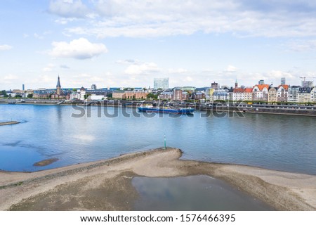 River Rhein in Dusseldorf - Germany