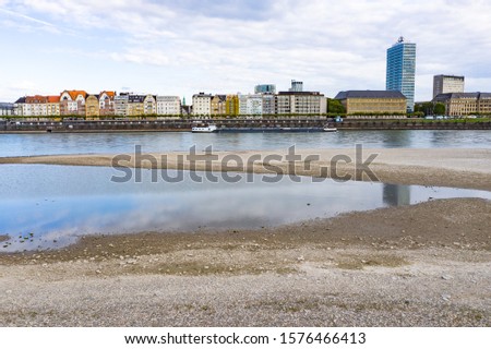 River Rhein in Dusseldorf - Germany