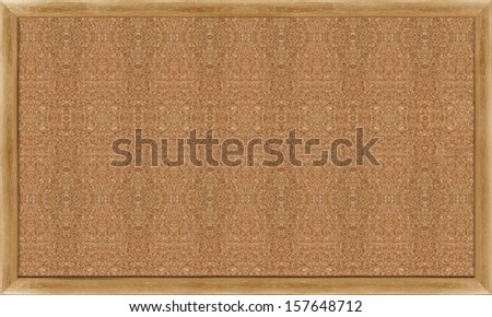 Blank Cork board with wooden frame 