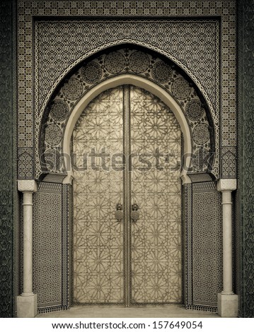 Ancient doors, Morocco Royalty-Free Stock Photo #157649054