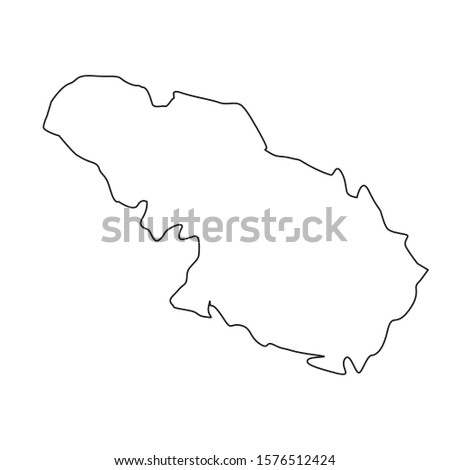Map of Virovitica Podravina Srijem region in Croatia