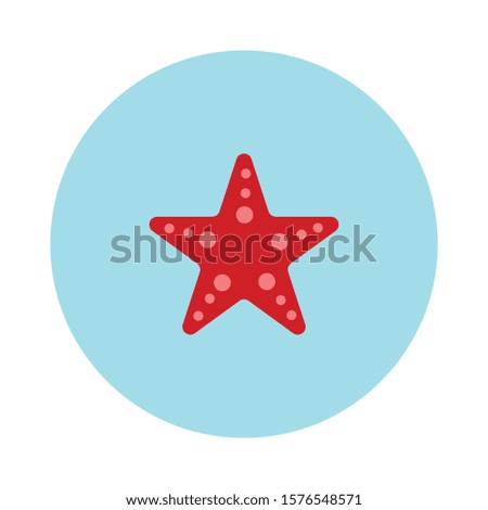 starfish simple illustration clip art vector
