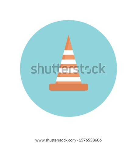 traffic cone simple illustration clip art vector