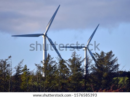 Wind turbine on a field in Anglesey