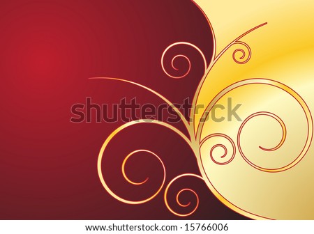 Luxurious golden/red background