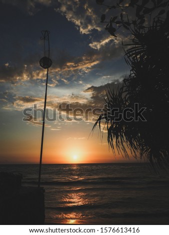Sunseet at Senggigi Beach, Mataram, Lombok, Indonesia, 