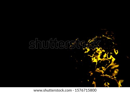 Golden water surface with darkness