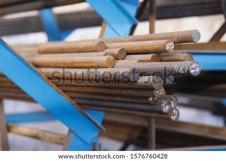 long steel beam of small diameter