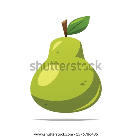 Pear fruit vector isolated illustration