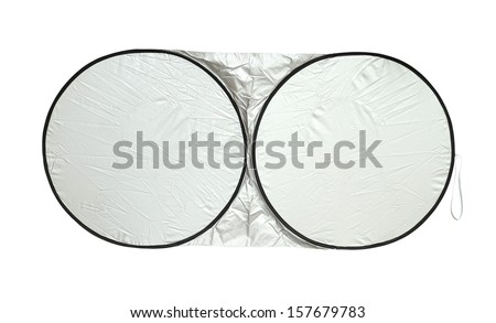 Windshield awning pad (with clipping path) isolated on white background Royalty-Free Stock Photo #157679783