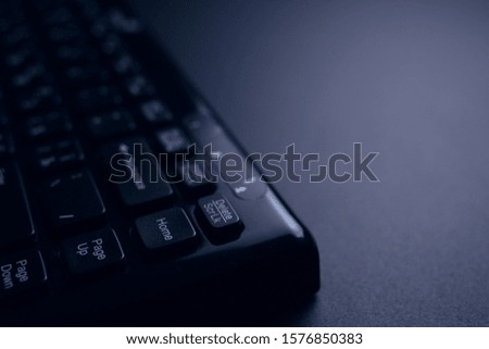 black keyboard on a black background
